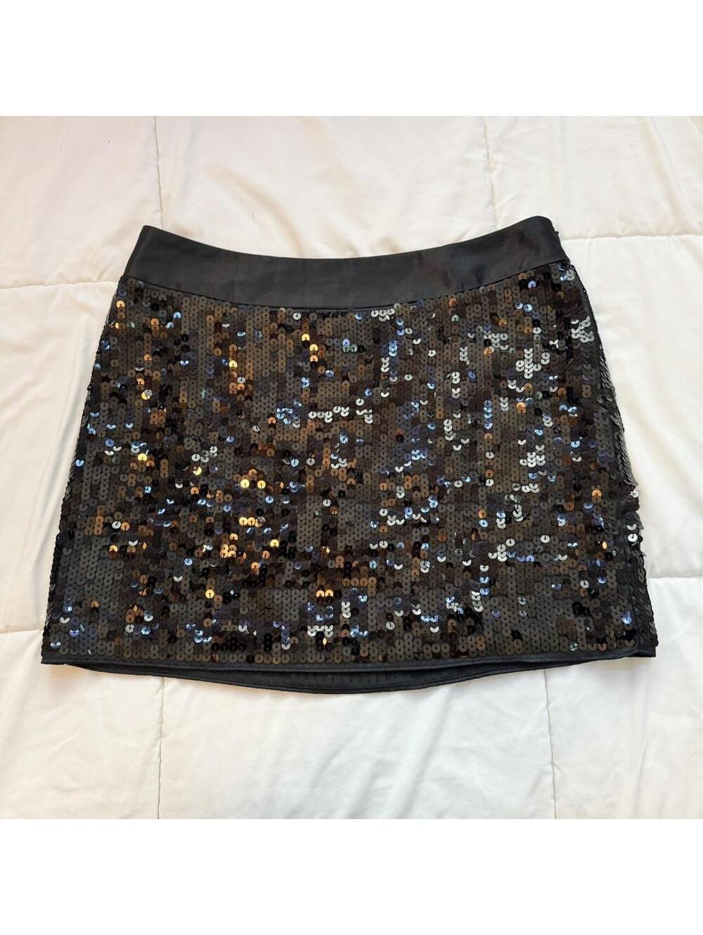 ੈ✩‧₊˚2000s black sequin mini skirt